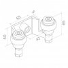 Uchwyt PSG 60.022 42mm górny do bram przesuwnych (2 rolki)